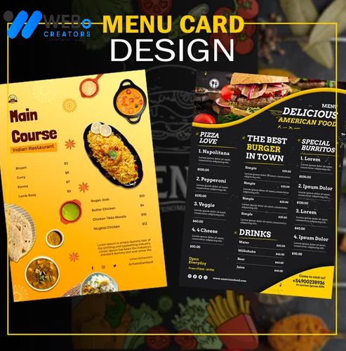 Restaurant digital menu board London menu printing services online food menu design 2026